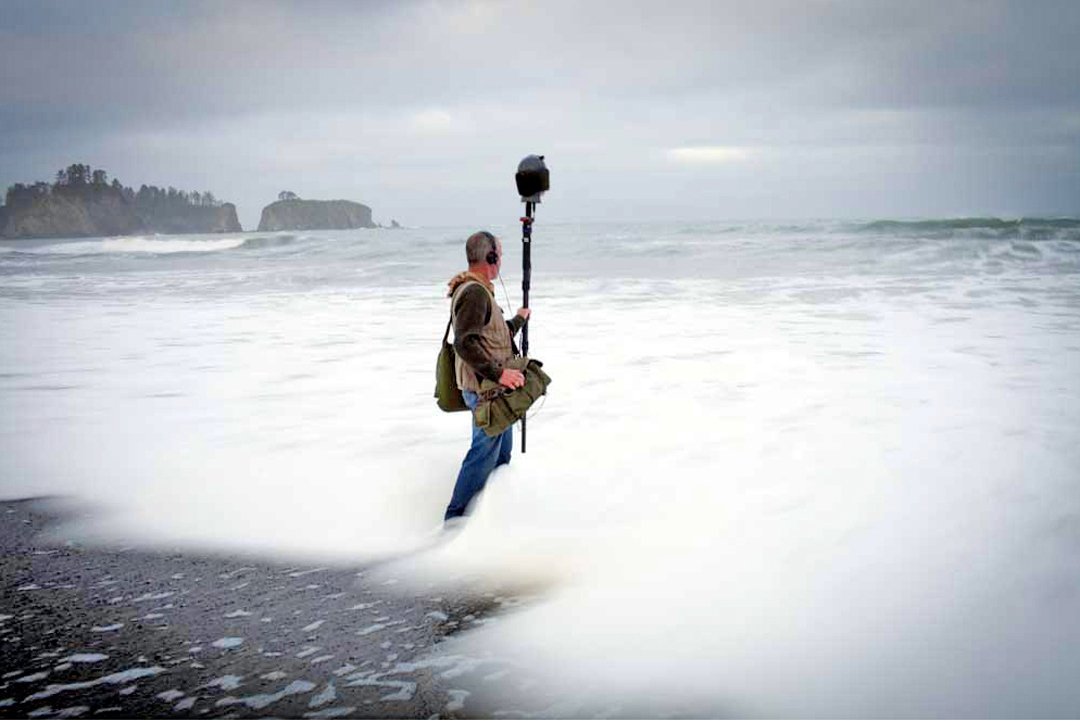 Gordon Hempton recording on the Pacific coast